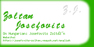 zoltan josefovits business card